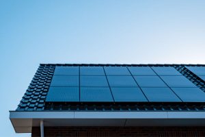 solar panels on tiled roof